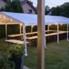 namiot-5-x-10-m-bez-scian-noc-toturentall Namiot imprezowy 5x10 m bez ścian nocą – oświetlenie girlandowe LED, TOTU.RENTALL wynajem namiotów imprezowych