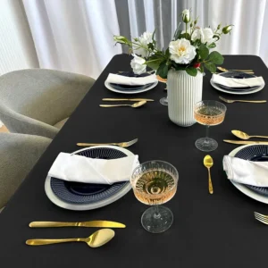 obrus plamoodporny czarny 140x220 wynajem TOTU.RENTALL